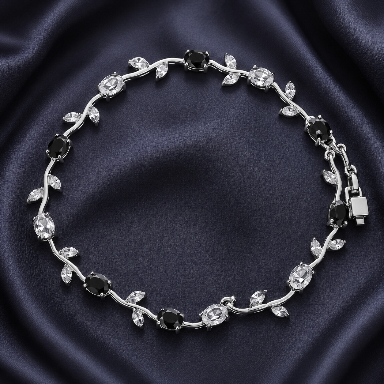Vine Leaf Crystal Tulip Bracelet