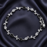 Vine Leaf Crystal Tulip Bracelet