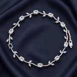 Vine Leaf Crystal Tulip Bracelet