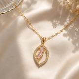 A Pack of three Ruby Baguette & Pavé Circle, Sequare & Egg shaped Pendant Necklace – Gold