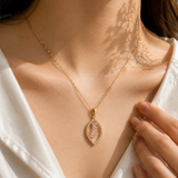 A Pack of three Ruby Baguette & Pavé Circle, Sequare & Egg shaped Pendant Necklace – Gold
