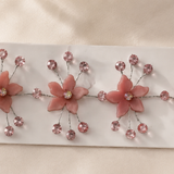 Floral Crystal & Pearl Hair Vine — Bridal Hair Accessory