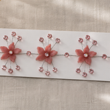Floral Crystal & Pearl Hair Vine — Bridal Hair Accessory