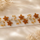 Floral Crystal & Pearl Hair Vine — Bridal Hair Accessory