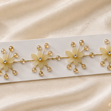 Floral Crystal & Pearl Hair Vine — Bridal Hair Accessory