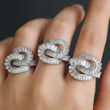 Infinity Loop Baguette Diamond Finger Ring
