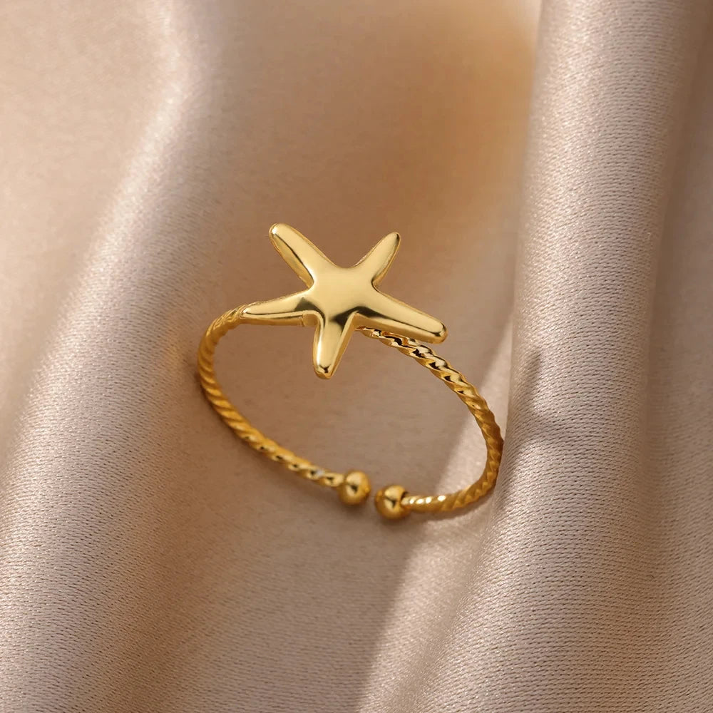 Luxury Starfish Summer Ring