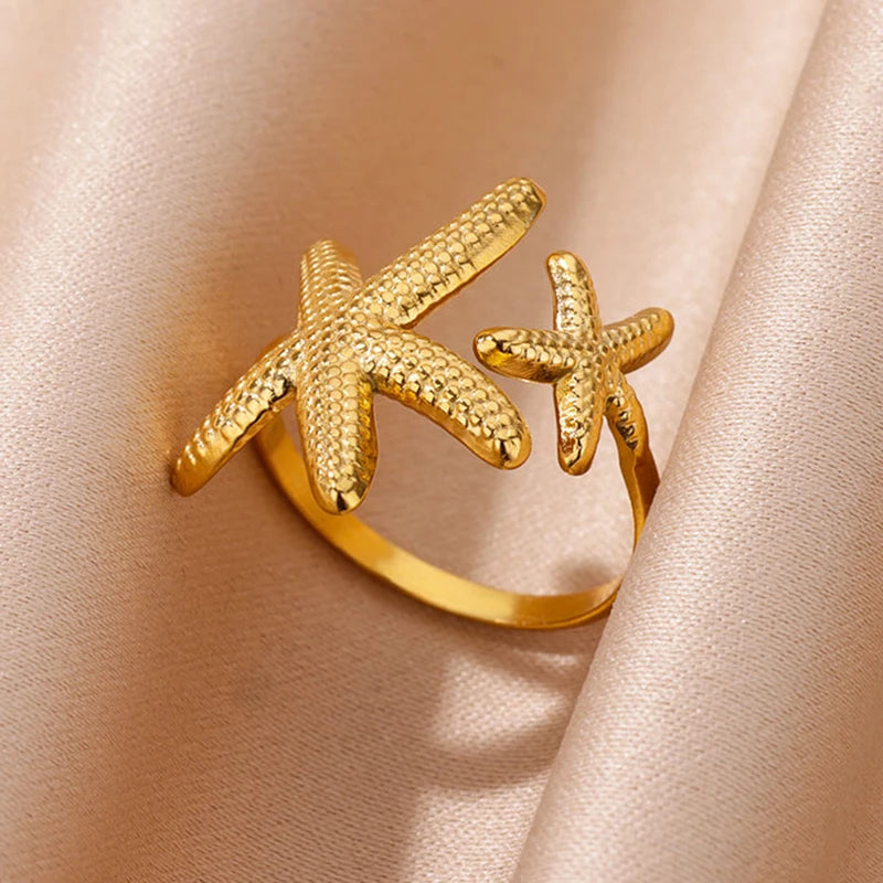 Luxury Starfish Summer Ring