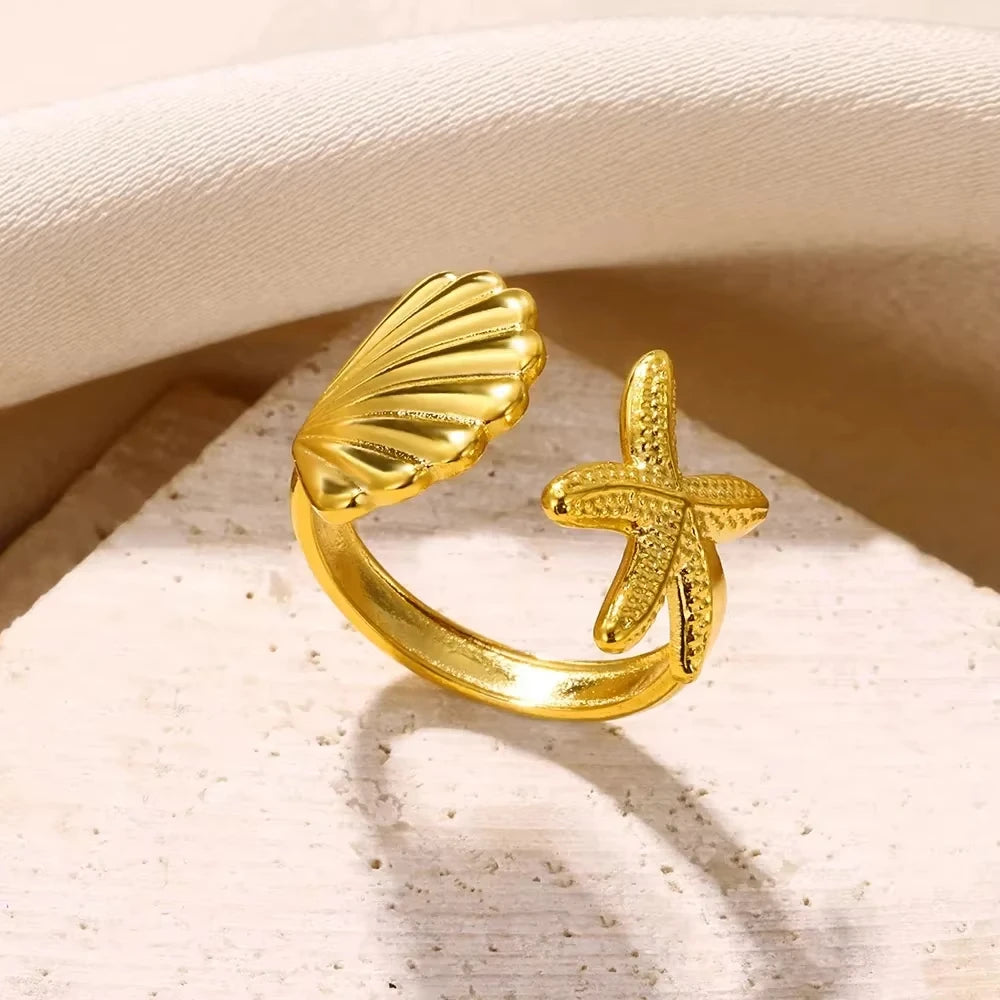 Luxury Starfish Summer Ring