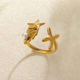 Luxury Starfish Summer Ring