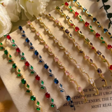 Vine Leaf Crystal Tulip Bracelet