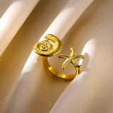 Luxury Starfish Summer Ring