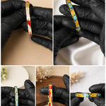 Navy, Red & White Spiral Enamel Bangle - variant collage