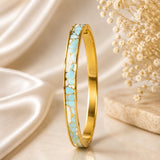 Red & Yellow Mosaic Enamel Bangle