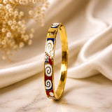 Turquoise Mosaic Enamel Bangle