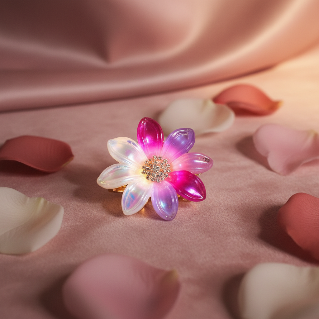 Floral Hair Clip - Blush Pink