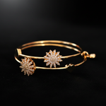 Gold Bangles - Black Velvet