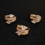 Gold Ring Set - Black Velvet