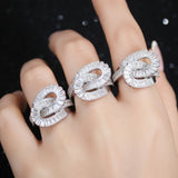 Infinity Loop Baguette Diamond Finger Ring