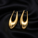 Sculptural Teardrop Hoop Earrings